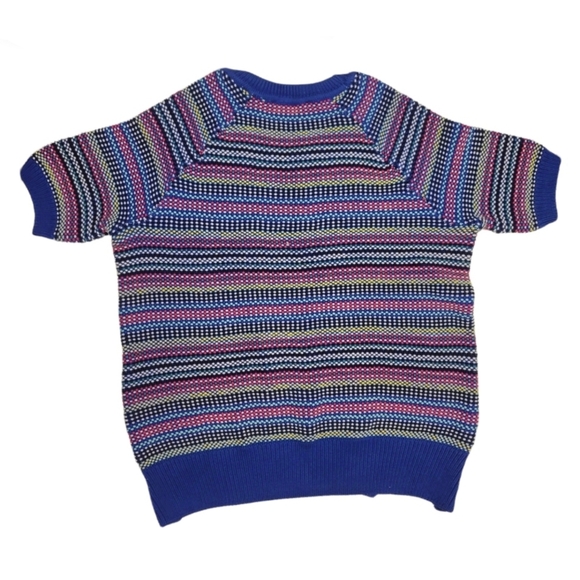 Vintage Lacoste Short Sleeve Rainbow 🌈 Sweater, Small - Picture 6 of 7